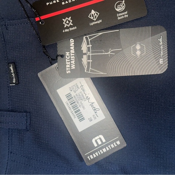 New Travis Mathew Starnes Golf Shorts Men’s Size 28 Heater Series Navy Quick-Dry - Picture 6 of 9
